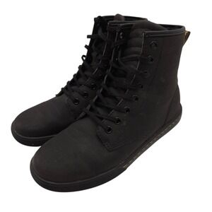 Dr.‎ Doc Martens (Women's 7) Black Sheridan Canvas Lace Up Combat Ankle Boots